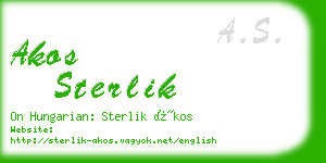 akos sterlik business card